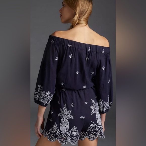 FARM Rio for Anthropologie - Jackie Embroidered Romper - Picture 3 of 16
